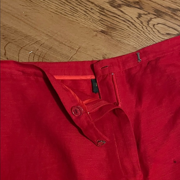 Red Wide-Leg Pants - Picture 4 of 6